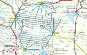 Layout of the Pierre Auger Southern Observatory.